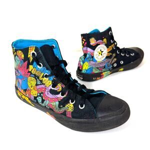 CONVERSE Chuck Taylor All Star Hi Notebook Sneaker Black Youth Sz 3 Skater Art